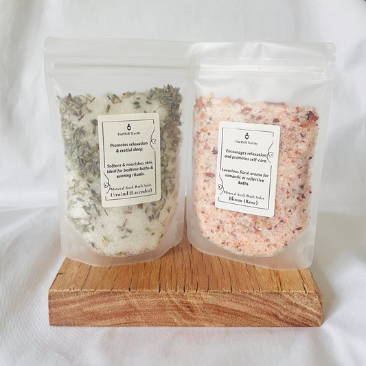 Mineral Soak Bath Salts - Lavender & Rose - Unwind & Bloom